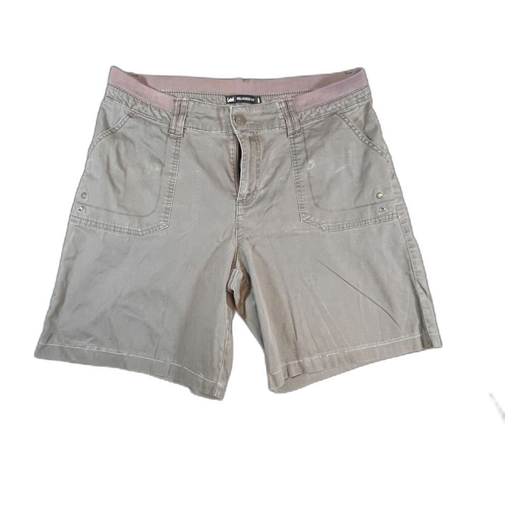 Womens Lee Relaxed Fit Shorts Green 12 Medium